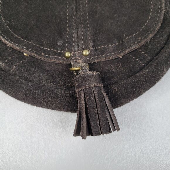 American Eagle Outfitters Brown Suede Leather Boho Hippie Tassel Crossbody Mini - Picture 5 of 11